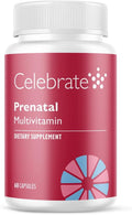 Celebrate Vitamins Multivitamínico Prenatal Bariátrico con Folato, Hierro, Yodo y Colina - 60 Cápsulas