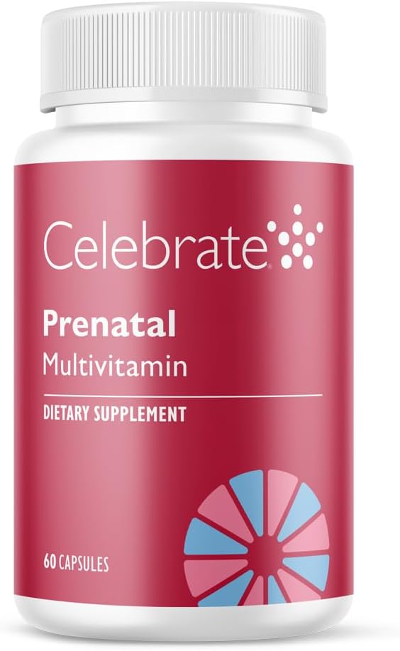Celebrate Vitamins Multivitamínico Prenatal Bariátrico con Folato, Hierro, Yodo y Colina - 60 Cápsulas