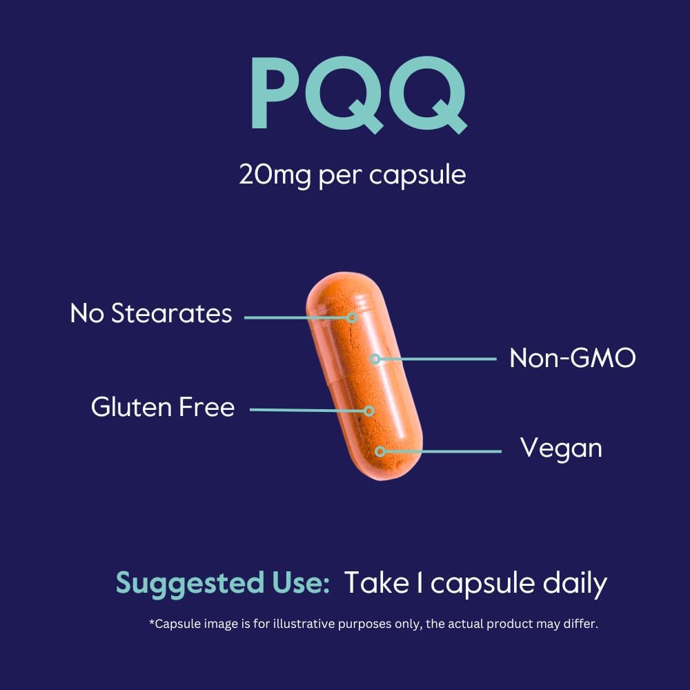 BESTVITE PQQ 20mg - Pirroloquinolina Quinona - 120 Cápsulas Vegetales