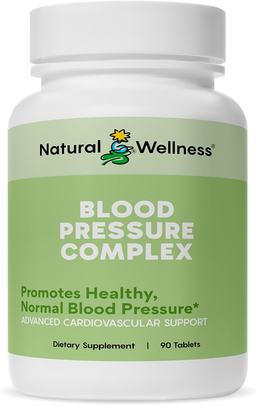 Blood Pressure Complex – Mezcla de hierbas y nutrientes para una tensión arterial saludable, circulación, función cardíaca y apoyo al estrés – 90 comprimidos