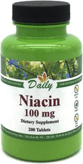 Daily Manufacturing Niacina (Vitamina B3) - 100 mg, 200 Comprimidos