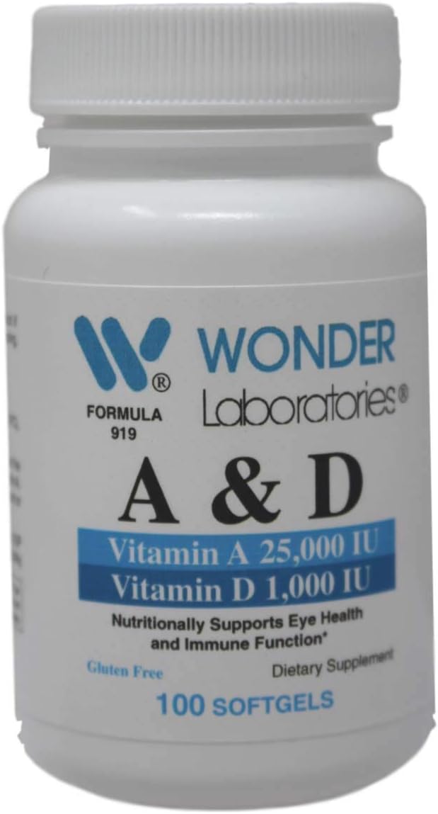 Wonder Laboratories Vitamina A 25.000 UI + Vitamina D3 1.000 UI