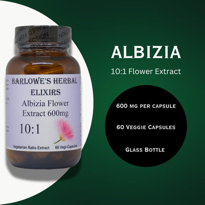 Barlowe's Herbal Elixirs Extracto de Albizia Julibrissin 10:1 – 600 mg, 60 Cápsulas Vegetales – Image 4