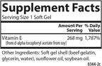 Carlson E-Gems, 400 UI (268 mg) de Vitamina E, 90 Cápsulas Blandas