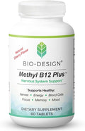 Bio-Design Methyl B12 5000 mcg con Folato - Metilcobalamina, L-Metilfolato - Apoya el Sistema Nervioso, Metabolismo Energético y Salud Cerebral - 60 Comprimidos