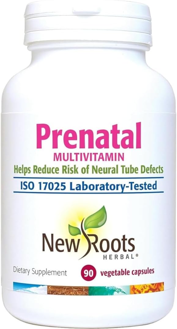 New Roots Herbal - Multivitamínico Prenatal, 90 Cápsulas