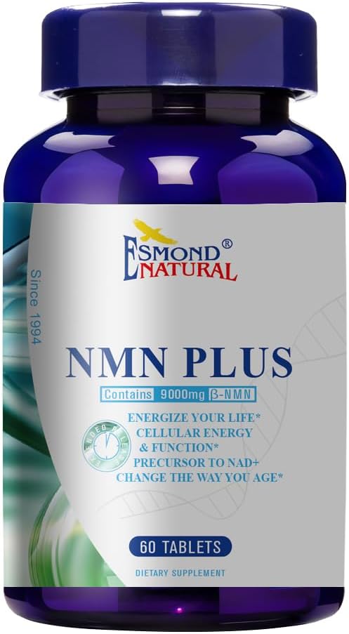 Esmond Natural NMN Plus (5 Paquetes) - 300 mg NMN + 30 mg Trans-Resveratrol, 300 Comprimidos