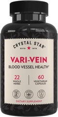 Crystal Star Vari-Vein (60 Cápsulas) - Herbal Supplement for Circulation and Vein Health