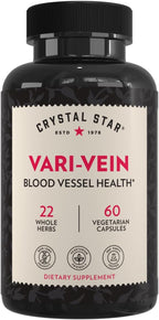 Crystal Star Vari-Vein (60 Cápsulas) - Herbal Supplement for Circulation and Vein Health