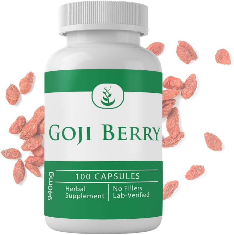 PURE ORIGINAL INGREDIENTS Cápsulas de Goji Berry (100 Cápsulas) - Siempre Puro, Sin Aditivos ni Rellenos