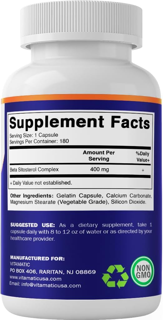 Vitamatic Beta Sitosterol Complex 400 mg 180 Cápsulas
