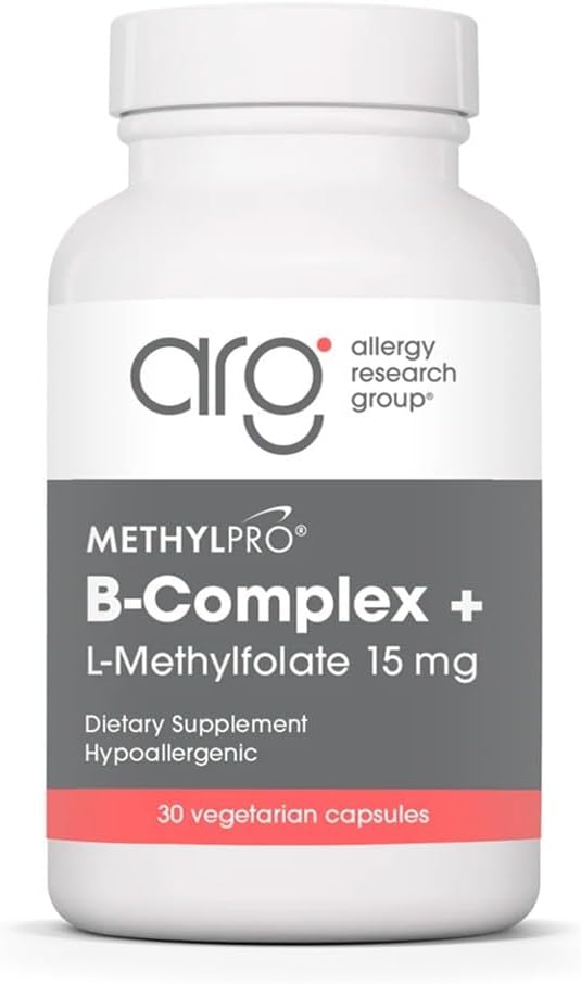 MethylPro B-Complex + L-Methylfolate 15 mg - Complejo B Metilado para Hombres y Mujeres, Apoyo Energético Celular con Folato, Niacina y Biotina - 30 Cápsulas Veganas