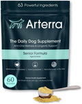 Suplemento en Polvo para Perros Mayores – 63 Ingredientes para Articulaciones, Digestión, Sistema Inmunitario y Salud Cerebral – Multivitamínico Diario con Glucosamina, Probióticos y Aceite de Pescado | 60 Dosis
