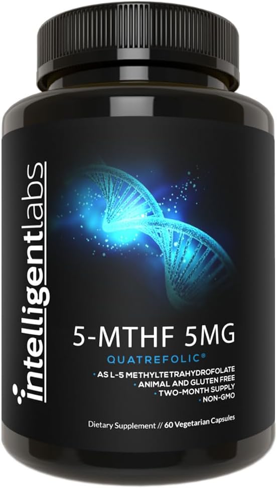 5-MTHF Metilfolato 5 mg – Quatrefolic® para soporte MTHFR, 60 cápsulas (5000 mcg)