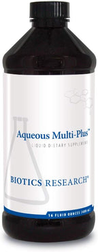 BIOTICS RESEARCH Aqueous Multi Plus – Complejo Multivitamínico y Mineral Líquido, 473 ml