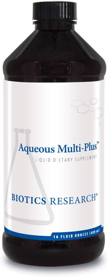BIOTICS RESEARCH Aqueous Multi Plus – Complejo Multivitamínico y Mineral Líquido, 473 ml