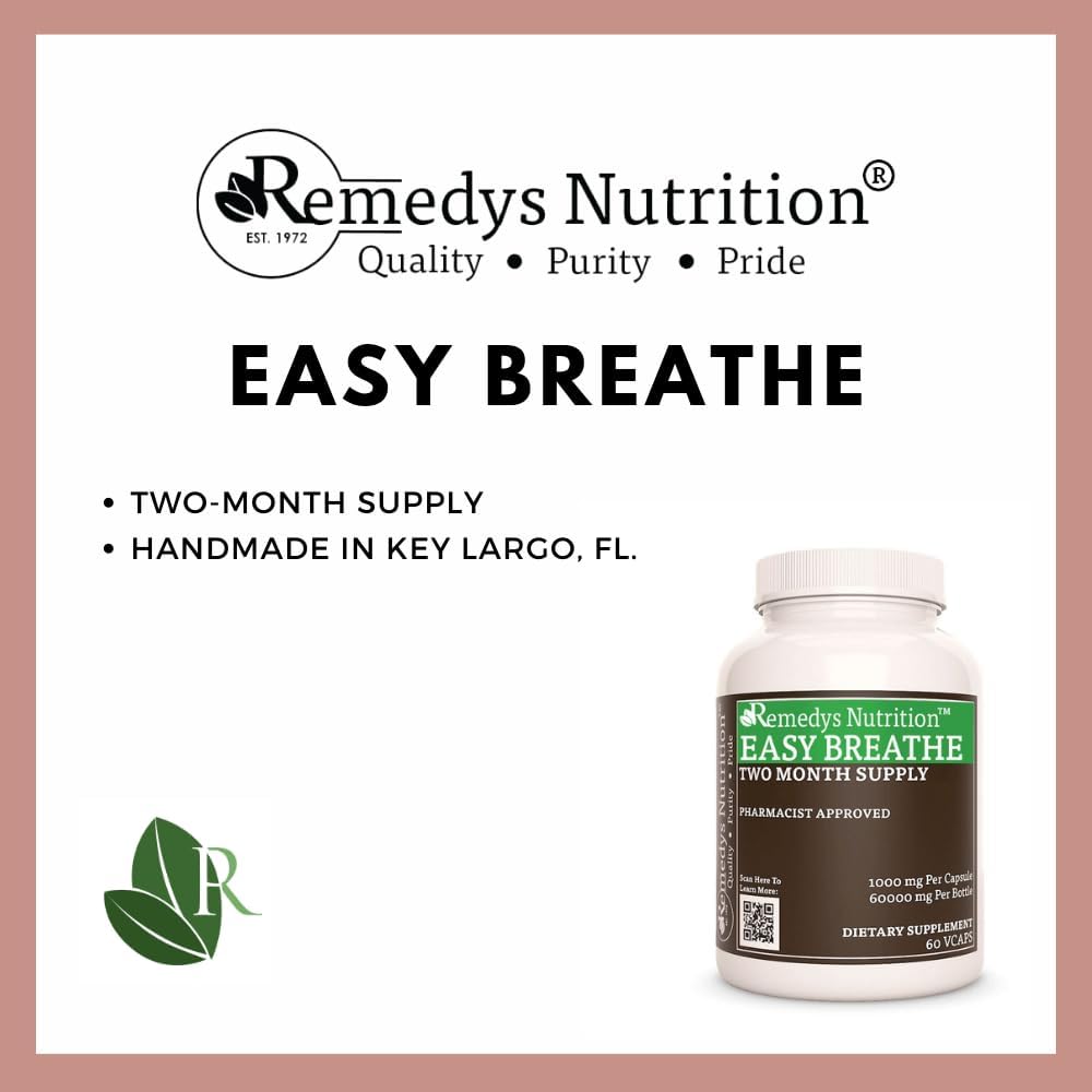 Easy Breathe | 1000 mg, 60 Cápsulas Veganas - Complemento Alimenticio de Hierbas