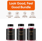 Look Good Feel Good Bundle – Hair Skin & Nails, Vitamin D3 & Multivitamin Gummies for Women