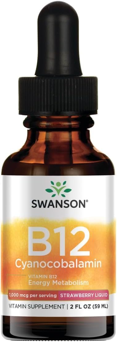 Swanson Vitamina B-12 Sublingual Líquido - 1000 mcg, 59 ml