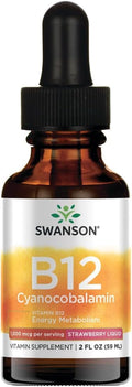 Swanson Vitamina B-12 Sublingual Líquido - 1000 mcg, 59 ml