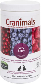 Cranimals VeryBerry Polvo Antioxidante de Bayas Superfood para Perros y Gatos, 454 g