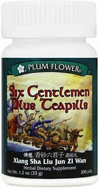 Six Gentlemen Plus Teapills (Xiang Sha Liu Jun Zi Wan), 200 pastillas - Plum Flower