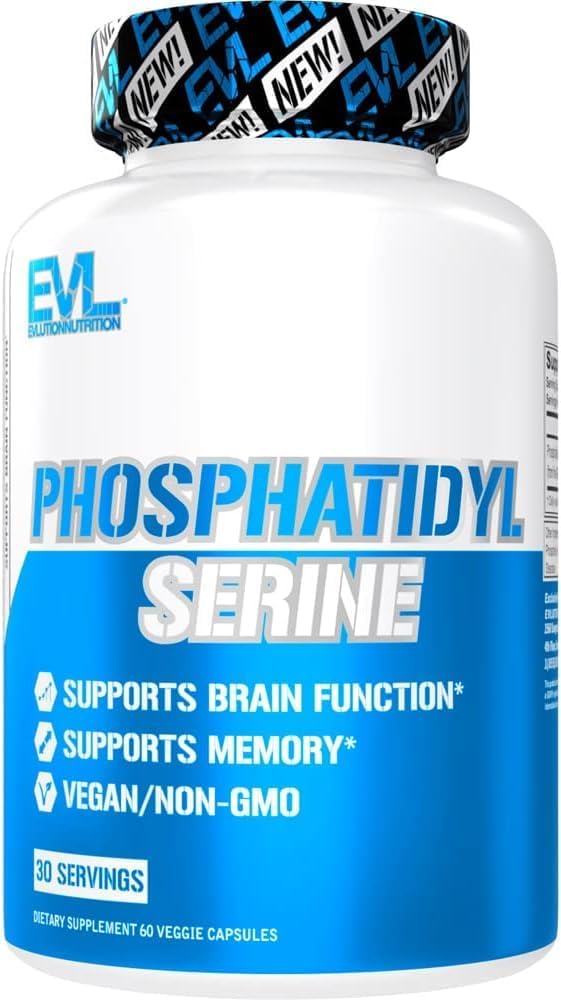 EVLution Nutrition Phosphatidylserine - 300mg por Dosis - Suplemento Nootrópico Vegano y No GMO (30 Dosis)