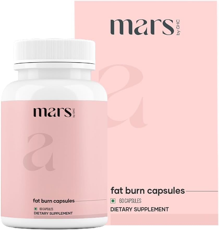 mars by GHC BurnMax Cápsulas con Psyllium Husk, Té Verde, Moringa y Diente de León - Fórmula de Alta Fibra, Pack de 2