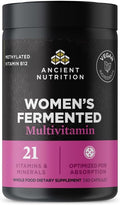 Ancient Nutrition Multivitamin for Women, Women's Fermented Multivitamin with Methylated Vitamin C, D, K, Zinc & Magnesium, Immune Support, Vegan, 60 Ct