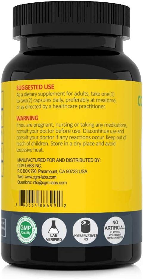 Suplemento de Vitamina C No Ácida 1500 mg con Calcio - Suave para el Estómago - 100 Cápsulas - CGM Labs