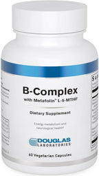 Douglas Laboratories Complejo B con Metafolin - Suplemento de Vitaminas B - con Folato, Biotina y Tiamina - No Transgénico - 60 Cápsulas Vegetarianas