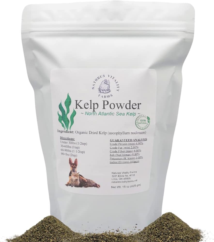 Natures Vitality Farms Polvo de Algas Marinas para Perros y Gatos (425 g)