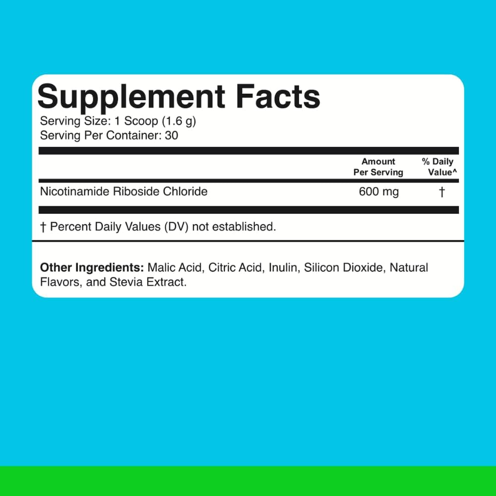Dr. Colbert, MD NAD+ en Polvo | Sabor Limón-Lima | Divine Health | Fórmula de Energía | Nicotinamida Ribósido Cloruro | 30 Porciones | 48g