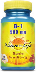 Nature's Life Vitamina B-1 500 mg - 50 Tabletas