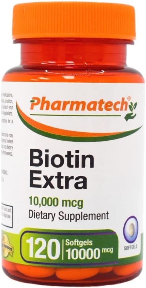 Biotina 10000 mcg, 120 Cápsulas Blandas - Vitamina B7