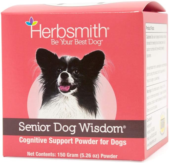 Herbsmith Senior Dog Wisdom – Complemento para la salud cerebral en perros senior – 150 g