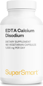 Supersmart - EDTA 1000mg por día - Cálcico Disódico - 180 Cápsulas Vegetales