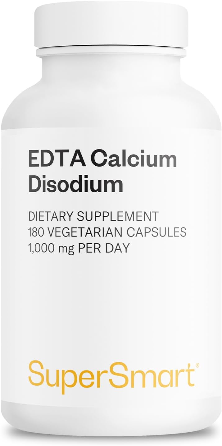 Supersmart - EDTA 1000mg por día - Cálcico Disódico - 180 Cápsulas Vegetales