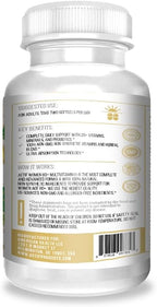 ACTIF Multivitamínico Orgánico para Mujeres Mayores de 80 Años con 20+ Factores Avanzados y Omega-3 – No OGM, 90 Cápsulas