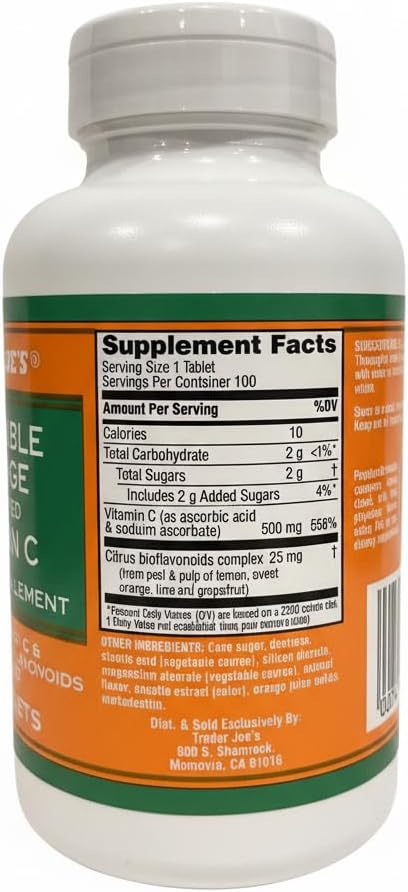 Trader Joe's Chewable Orange Flavored Vitamin C
