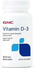 GNC Vitamina D3 50mcg - 180 Cápsulas Blandas