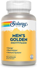 SOLARAY Multivitamínico Golden para Hombres - Multivitamínico para Hombres con Vitaminas y Electrolitos - 90 Comprimidos