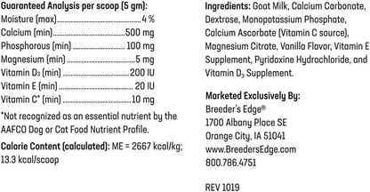 Breeder’s Edge Oral Cal Plus Powder - Calcio y Vitamina D3 para Perros y Gatos Lactantes, 300g – Image 8