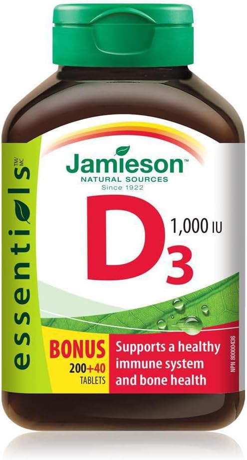 Vitamin D3 1,000 IU - 240 Tablets - Jamieson