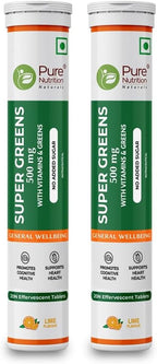 Pure Nutrition Super Greens: Comprimidos Efervescentes (40 unidades)