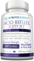 Approved Science® Acid Reflux Support - con Melatonina, Raíz de Malvavisco, L-Taurina - 180 Cápsulas - Vegano