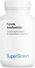 Supersmart - Ferula Asafoetida 500mg al Día (Patented) - Alta Potencia Asafin Ferula Asafoetida - Extracto de Resina Assa Foetida | Sin OGM y Sin Gluten - 60 Cápsulas Vegetales