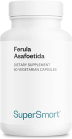 Supersmart - Ferula Asafoetida 500mg al Día (Patented) - Alta Potencia Asafin Ferula Asafoetida - Extracto de Resina Assa Foetida | Sin OGM y Sin Gluten - 60 Cápsulas Vegetales