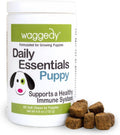 Waggedy Daily Essentials Puppy – Golosinas multivitamínicas para cachorros (60 unidades)