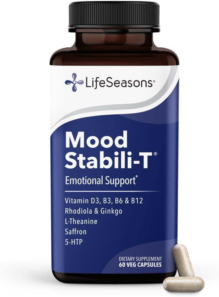 LifeSeasons Mood Stabili-T – Suplemento para el equilibrio emocional (60 cápsulas veganas)